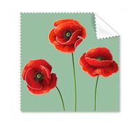 Arte Pintura maíz Poppy rojo flores gafas paño de limpieza paño limpiador de regalo teléfono Protector de 5 unidades