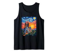 Arte Pop Estrellado de la Sagrada Familia de Barcelona Camiseta sin Mangas