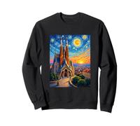 Arte Pop Estrellado de la Sagrada Familia de Barcelona Sudadera