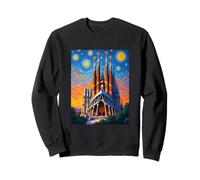 Arte Pop Estrellado de la Sagrada Familia de Barcelona Sudadera
