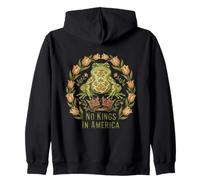 Arte Popular de No Kings In America Frog Cottagecore Sudadera con Capucha