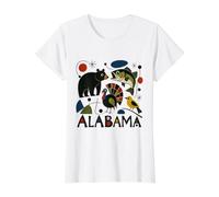 Arte Popular de Sweet Home Alabama Camiseta gráfica económica, Mujer, Blanco, M