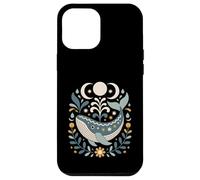 Arte Popular Escandinavo Ballena Celestial Océano Lunas Náutica Carcasa para iPhone 12 Pro MAX