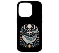 Arte Popular Escandinavo Ballena Celestial Océano Lunas Náutica Carcasa para iPhone 14 Pro