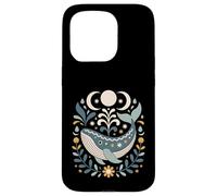 Arte Popular Escandinavo Ballena Celestial Océano Lunas Náutica Carcasa para iPhone 15 Pro