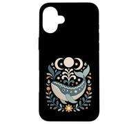 Arte Popular Escandinavo Ballena Celestial Océano Lunas Náutica Carcasa para iPhone 16 Plus