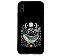 Arte Popular Escandinavo Ballena Celestial Océano Lunas Náutica Carcasa para iPhone XS MAX