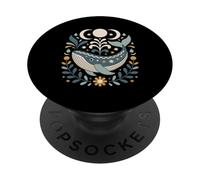 Arte Popular Escandinavo Ballena Celestial Océano Lunas Náutica PopSockets PopGrip Adhesivo