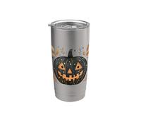 Arte popular escandinavo Calabaza Cottagecore Naturaleza Top Vaso térmico de acero inoxidable de doble pared
