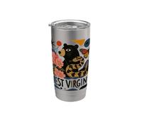 Arte popular salvaje y maravilloso de Virginia Occidental Vaso térmico de acero inoxidable de doble pared