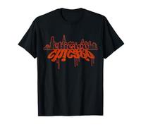 Arte por goteo con grafitis del horizonte de la ciudad de Chicago Camiseta