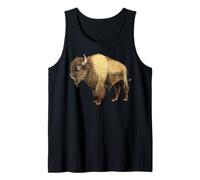 Arte Ranchero Power Strength de Bison Buffalo American Great Plains Camiseta sin Mangas
