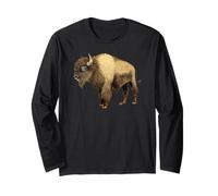 Arte Ranchero Power Strength de Bison Buffalo American Great Plains Manga Larga