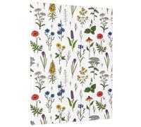 Arte rectangular de flores para pared, diseño botánico regular, hermosa planta floral, lavanda, verde, amarillo, lona, extraíble, impermeable, decoración para cocina, comedor, oficina, biblioteca