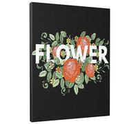 Arte rectangular de rosas para pared, diseño de flores, hojas, palabra artística, abstracto, bohemio, verde, naranja, blanco, decoración para colgar impermeable, para guardería, dormitorio, cocina