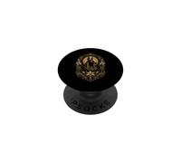 Arte Retrato de la Antigua deidad del chacal Egipcio de Anubis PopSockets PopGrip Adhesivo