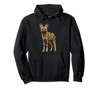 Arte Retro Africano Salvaje Amante de los Perros Safari Naturaleza Sudadera con Capucha