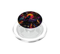 Arte Retro Colorido de pájaros Atardecer Estilo Vintage PopSockets PopGrip para MagSafe