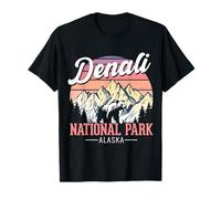 Arte Retro de Aventura en el Parque Nacional Denali Camiseta