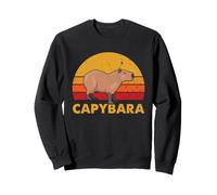 Arte Retro de Capibara al Atardecer, Vintage, Amante de los Animales Salvajes Sudadera