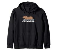 Arte Retro de Capibara al Atardecer, Vintage, Amante de los Animales Salvajes Sudadera con Capucha