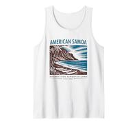 Arte Retro de la Tierra Sagrada de Samoa Americana Camiseta sin Mangas