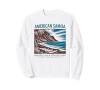 Arte Retro de la Tierra Sagrada de Samoa Americana Sudadera