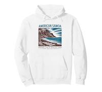 Arte Retro de la Tierra Sagrada de Samoa Americana Sudadera con Capucha