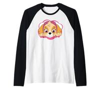 Arte Retro de Paw Patrol Skye Rescue Girl Power Adventure con Forma de Cachorro Camiseta Manga Raglan