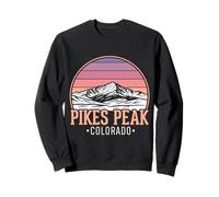 Arte Retro de Pikes Peak en Paisaje Montañoso Sudadera