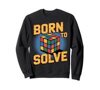 Arte Retro de Speed Cubing con diseño de Cubo Nacido para Resolver Sudadera