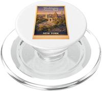 Arte Retro de Viaje aéreo de la Ciudad de Nueva York Washington Square Park PopSockets PopGrip para MagSafe