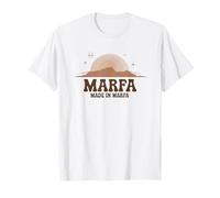 Arte retro del desierto de Texas al atardecer en Marfa Texas Camiseta