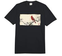Arte Retro japonés con Estampado de pájaros cardenales del Norte Comfort Colors Adult Heavyweight T-Shirt