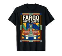 Arte Retro Vintage del Flag Theatre de Fargo, Dakota del Norte Camiseta