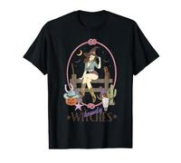 Arte Retro Western con Forma de Vaquera de Howdy Witches para Halloween Camiseta gráfica económica