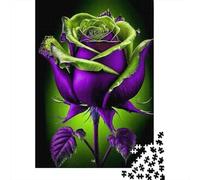 Arte Rosa púrpura 1000 Piezas Cartón Resistente Rompecabezas Premium Pareja Socios Descompresión Desafío Decoración De Paredes Paquete De Valor 70x50cm/1000pcs