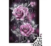 Arte Rosa púrpura 1000 Piezas Papel Ecológico Paquete De Rompecabezas para Adultos Y Niños De 12 Años Juego De Familia Decoración De Paredes Paquete De Valor 52x38cm/1000pcs