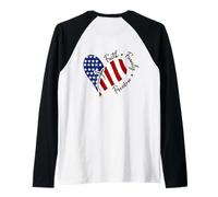 Arte rupestre de Jesús, Cross Heart America, El Señor es mi, en la parte posterior Camiseta Manga Raglan