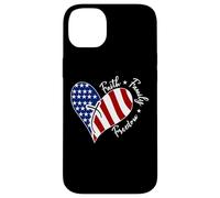 Arte rupestre de Jesús, Cross Heart America, El Señor es mi, en la parte posterior Carcasa para iPhone 14 Plus