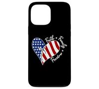 Arte rupestre de Jesús, Cross Heart America, El Señor es mi, en la parte posterior Carcasa para iPhone 13 Pro Max