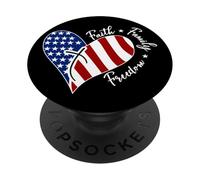 Arte rupestre de Jesús, Cross Heart America, El Señor es mi, en la parte posterior PopSockets PopGrip Adhesivo