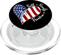 Arte rupestre de Jesús, Cross Heart America, El Señor es mi, en la parte posterior PopSockets PopGrip para MagSafe