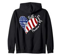 Arte rupestre de Jesús, Cross Heart America, El Señor es mi, en la parte posterior Sudadera con Capucha