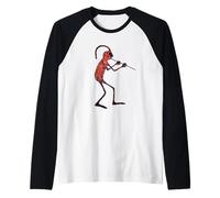 Arte rupestre Original de Kokopelli Camiseta Manga Raglan