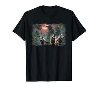 Arte sobre la Vida Silvestre del Bosque Lunar Tropical de Wolf Pack Camiseta