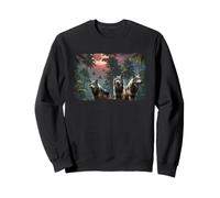 Arte sobre la Vida Silvestre del Bosque Lunar Tropical de Wolf Pack Sudadera