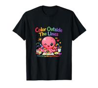 Arte sobre pulpos Kawaii Chibi de Color Outside The Lines Camiseta