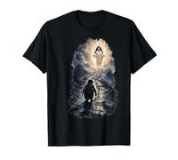 Arte Surrealista del pingüino nihilista Jesucristo Camiseta