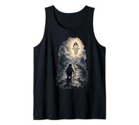 Arte Surrealista del pingüino nihilista Jesucristo Camiseta sin Mangas